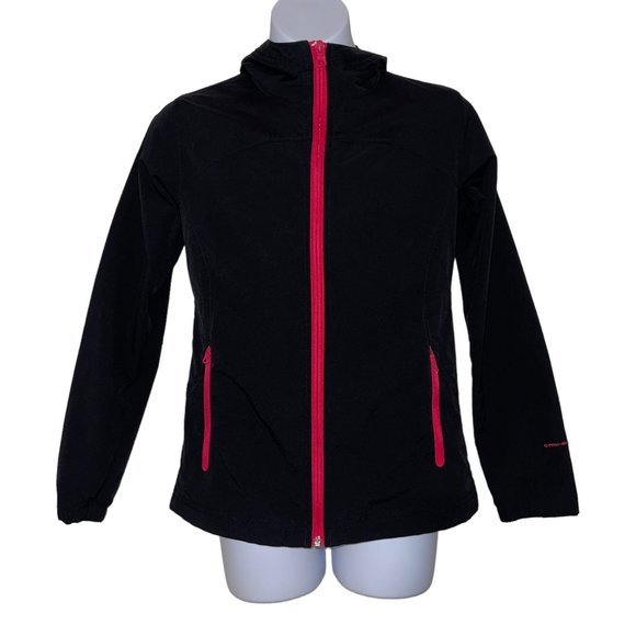 Columbia Other - Columbia Sportswear Black Lightweight Jacket Girls 10 12 Windbreaker Pink Hoodie